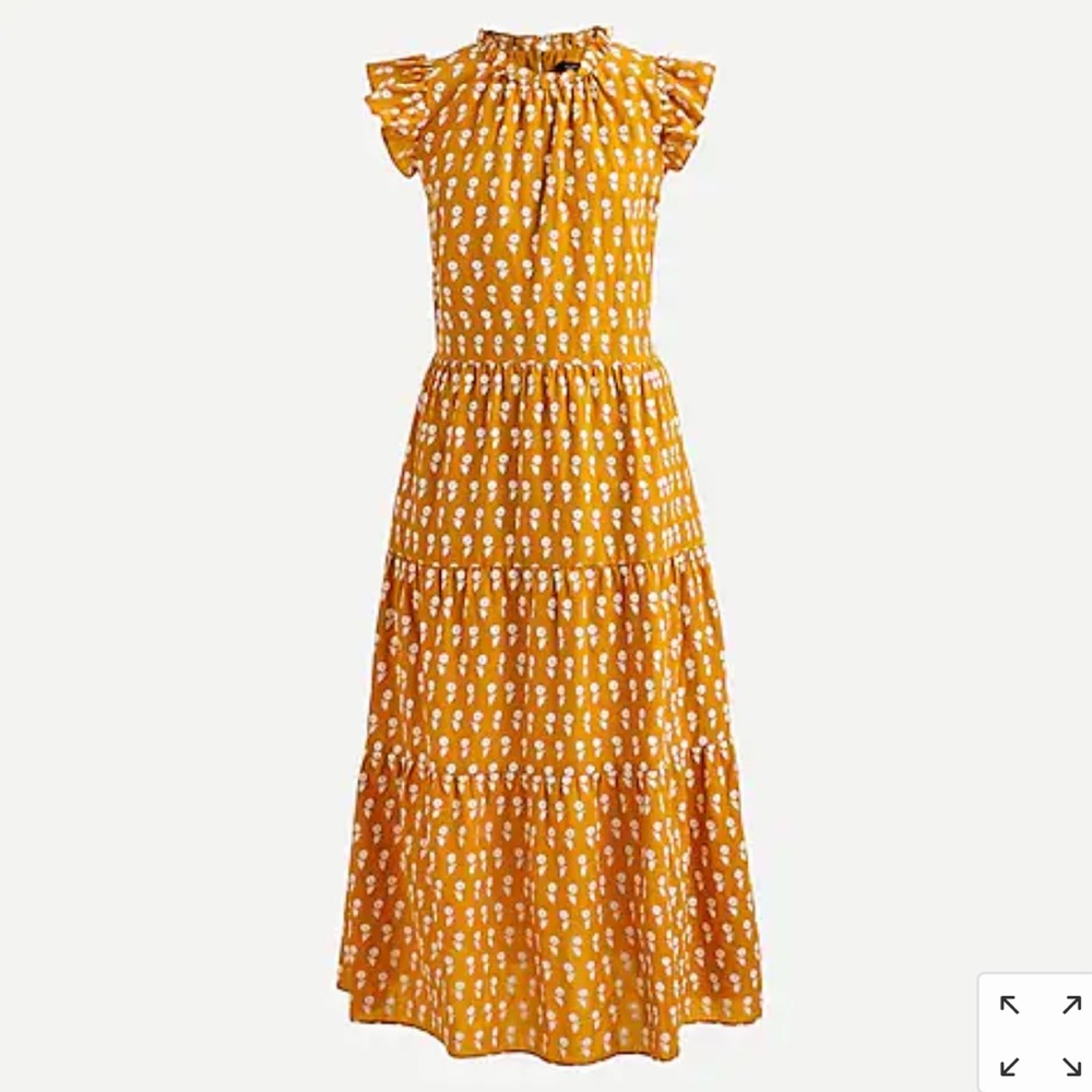 J Crew Tiered cotton voile dress EUC - L